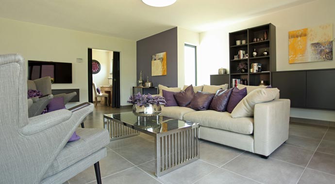 FingerHaus Musterhaus Neo 300 Wohnbereich