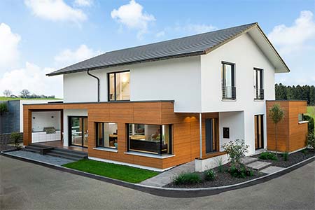 Außenansicht Fellbach Basic von Bittermann & Weiss Holzhaus