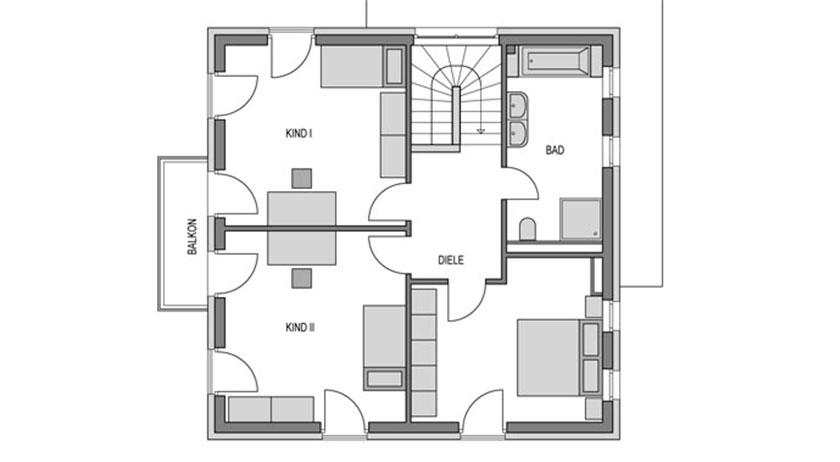 Heinz von Heiden SV 150 „Stadtvilla Köpenick“ Grundriss Obergeschoss