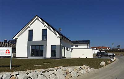 Dan-Wood House Musterhaus Point 127.4 Außenansicht