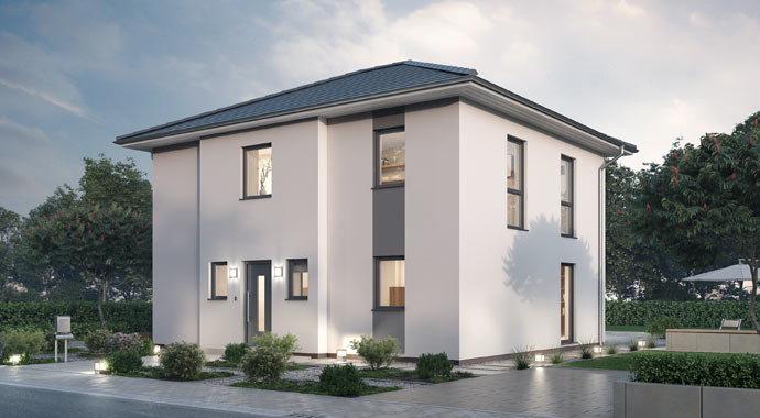Außenansicht Stadtvilla STV 133 von Ytong Bausatzhaus