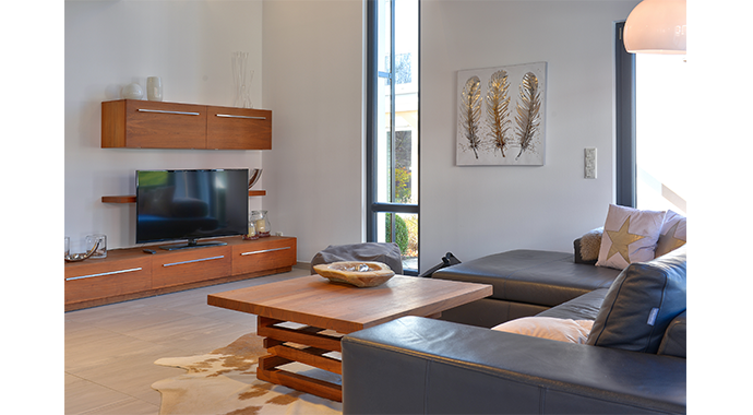 Büdenbender Hausbau Musterhaus Trento Wohnzimmer