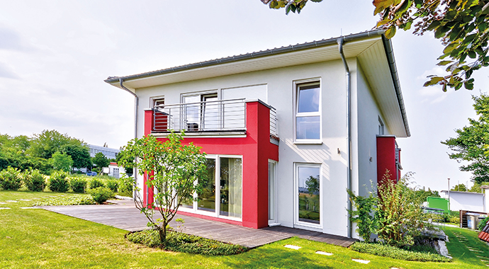 Helma Eigenheimbau Musterhaus in Mannheim Außenansicht