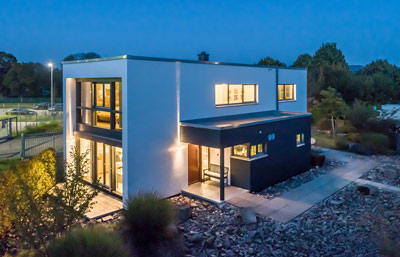 Außenansicht Musterhaus Box von Meisterstück-Haus
