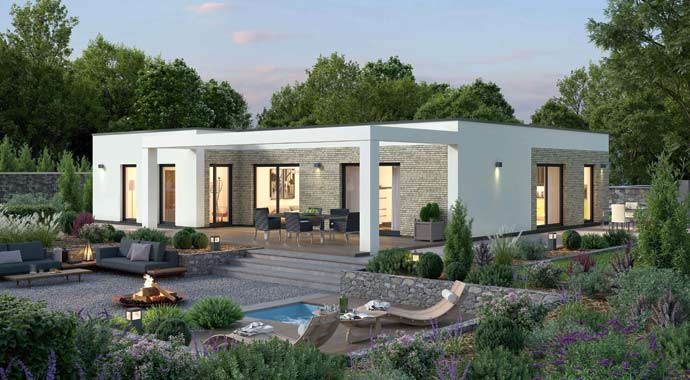 Außenansicht Aktionshaus BGL 154 von Ytong Bausatzhaus