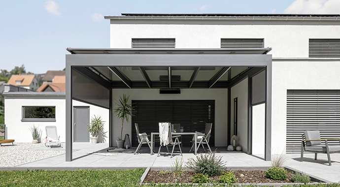 Das Terrassendach Lamaxa sorgt für angenehme Outdoor-Erlebnisse | Foto: Warema Das Terrassendach Lamaxa sorgt für angenehme Outdoor-Erlebnisse | Foto: Warema