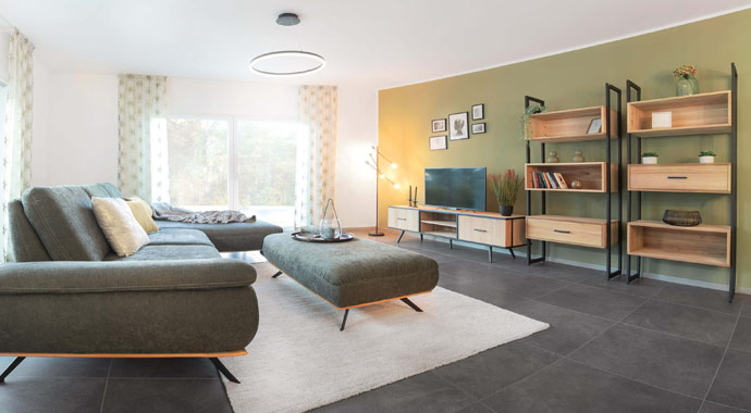 Wohnbereich Musterhaus Bad Vilbel von Fingerhut Haus
