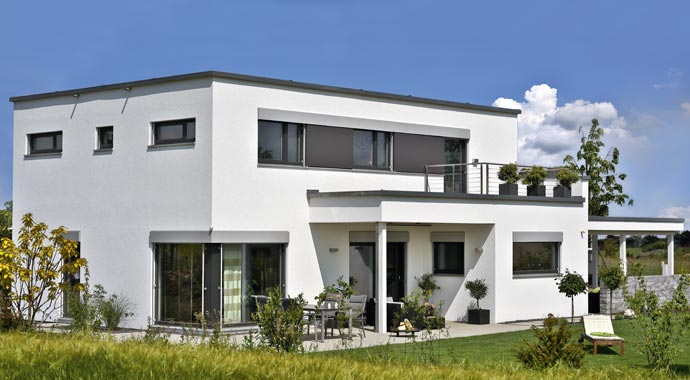 Außenansicht Vitalhaus Schwabach von Regnauer Hausbau