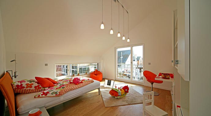 Fertighaus Weiss Plusenergiehaus Fellbach Emotion Kinderzimmer