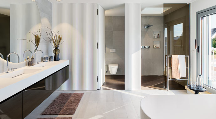 Badezimmer Musterhaus Poing von WeberHaus