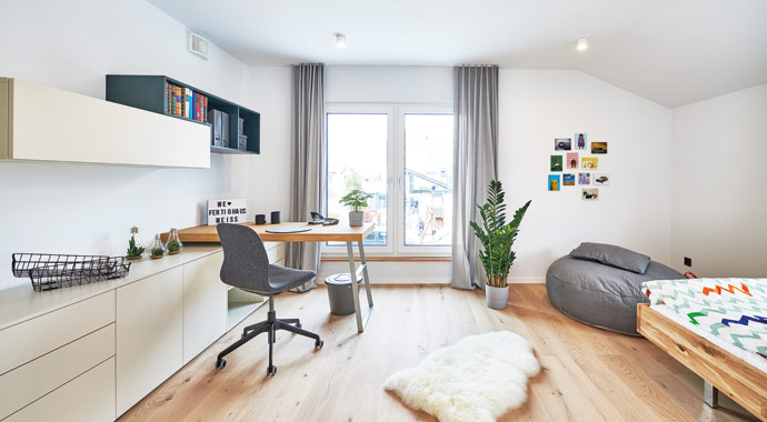 Kinderzimmer Musterhaus Relax von Fertighaus WEISS