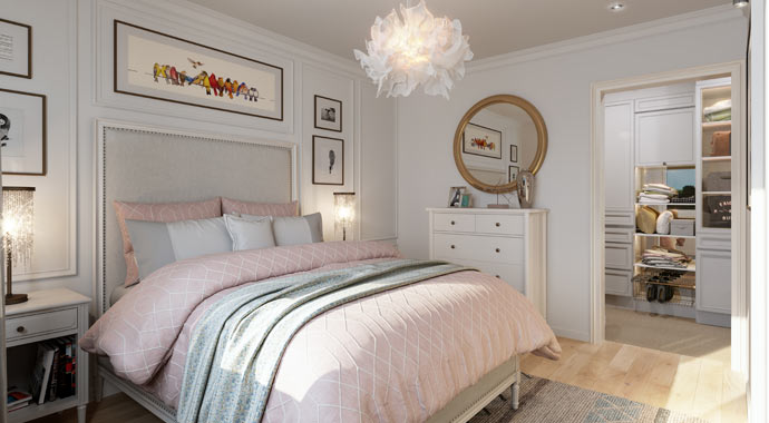 Schlafzimmer Chalet 122 edition von Favorit Massivhaus