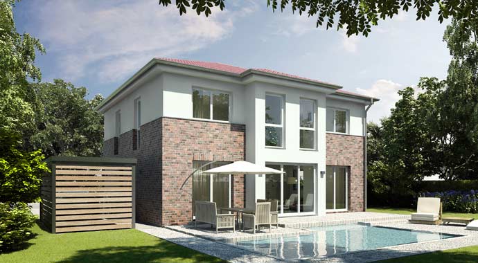 Außenansicht Stadtvilla Verona von HELMA Eigenheimbau