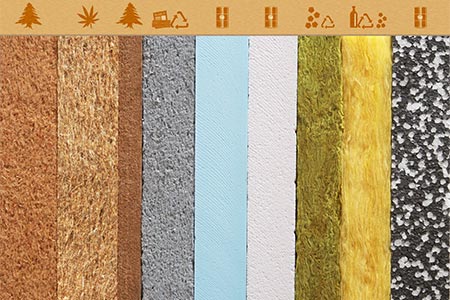 Verschiedene Dämmstoffe Verschiedene Dämmstoffe