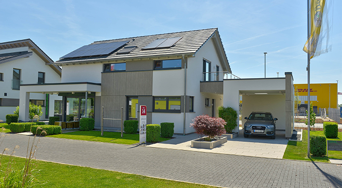 Büdenbender Hausbau Musterhaus Bretano Außenansicht