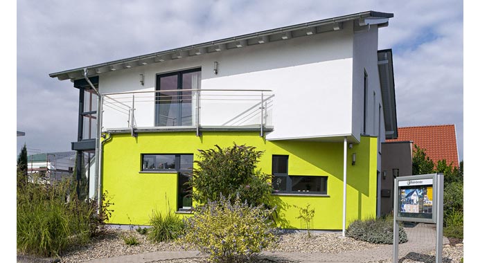 Büdenbender Hausbau Musterhaus Pascino Außenansicht