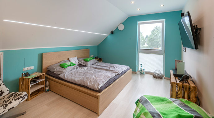 Schlafzimmer EFH 144 von Ytong Bausatzhaus