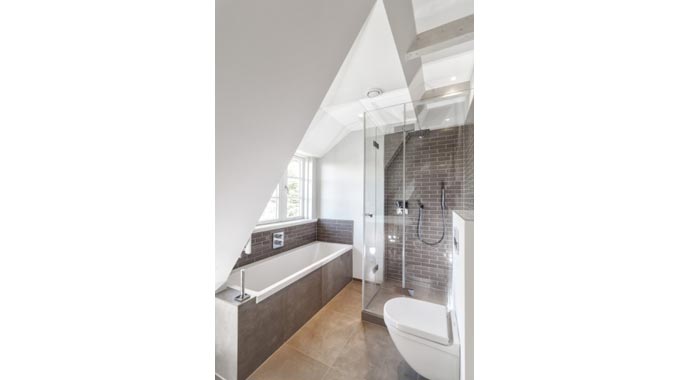 Deutsche Landhaus Klassiker Haus Gerden Badezimmer