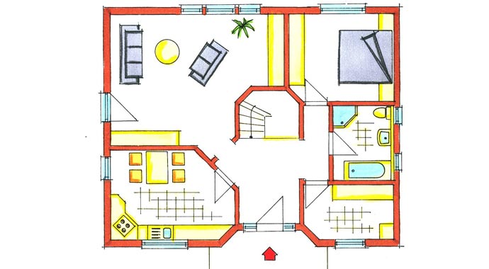 Musterhaus Erfurt von Okal Haus Grundriss EG