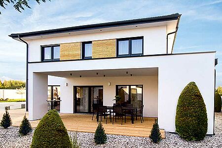 Außenansicht Aktionshaus Vita 165 von Haas Fertighaus