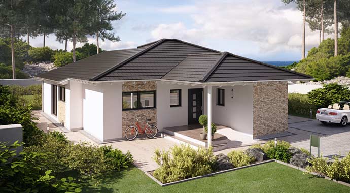 Außenansicht Bungalow Liberty von Rensch-Haus