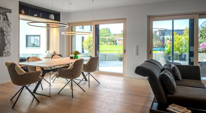 Essbereich Winkel-Bungalow von Bittermann & Weiss