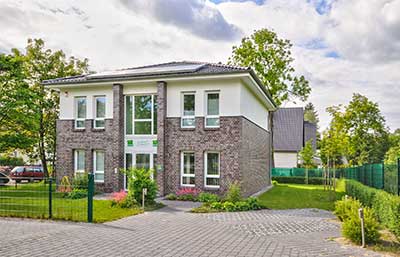 Helma Musterhaus in Teltow Außenansicht