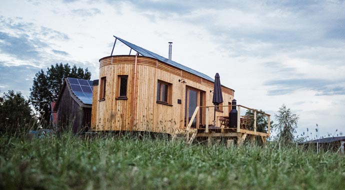 Außenansicht Modulhaus von Wohnwagon