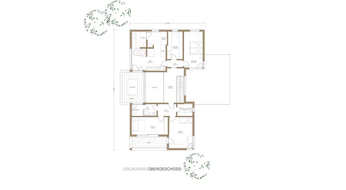 Gruber Naturholzhaus Haus Reichenbach Grundriss Erdgeschoss