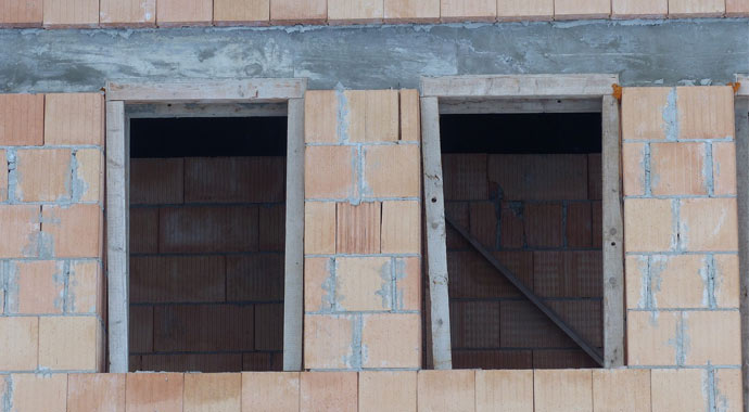 Haus in der Rohbauphase Haus in der Rohbauphase