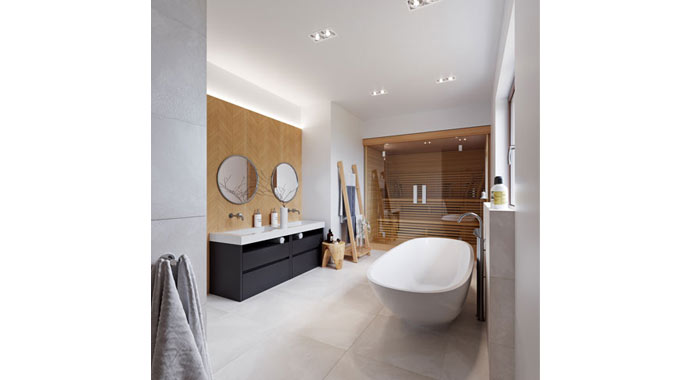 Badezimmer ELK Bungalow 141 von ELK Fertighaus