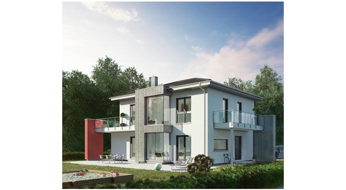 Okal Haus Musterhaus Poing/Grub II Außenansicht