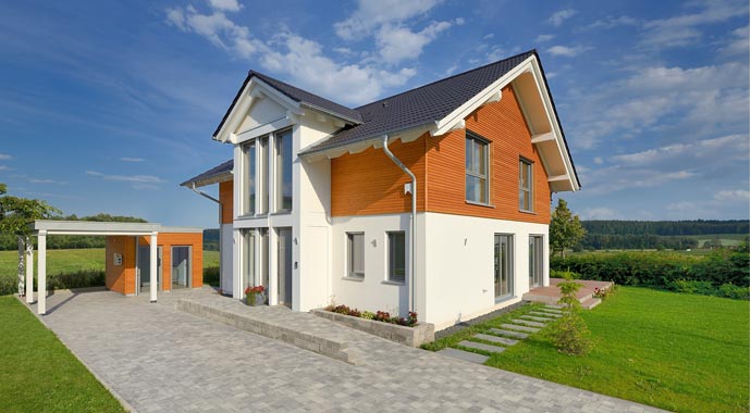 Musterhaus Heßdorf von Kampa Außenansicht