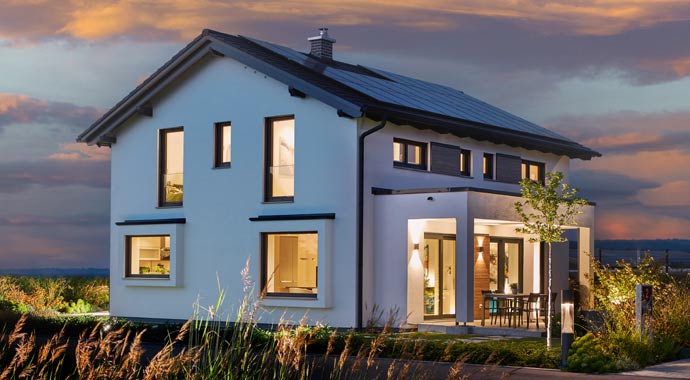 Außenansicht Musterhaus Merano von RENSCH-HAUS Außenansicht Musterhaus Merano von RENSCH-HAUS