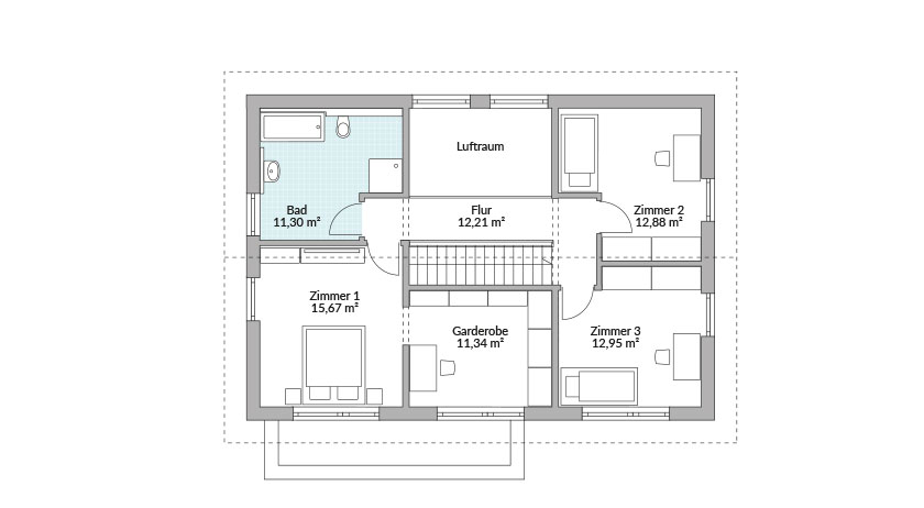 Danwood Point 162A Grundriss Dachgeschoss