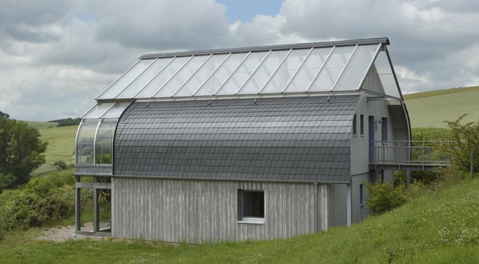 Bio-Solar-Haus Musterhaus Probewohn-Appartment 10 Außenansicht