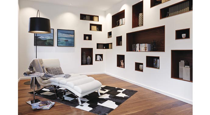 Ausstellungshaus Rheinau-Linx individuelles Architektenhaus von WeberHaus Wohnbereich