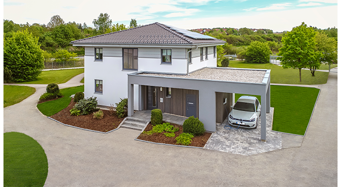 Haas Fertigbau MH Falkenberg 150 Außenansicht