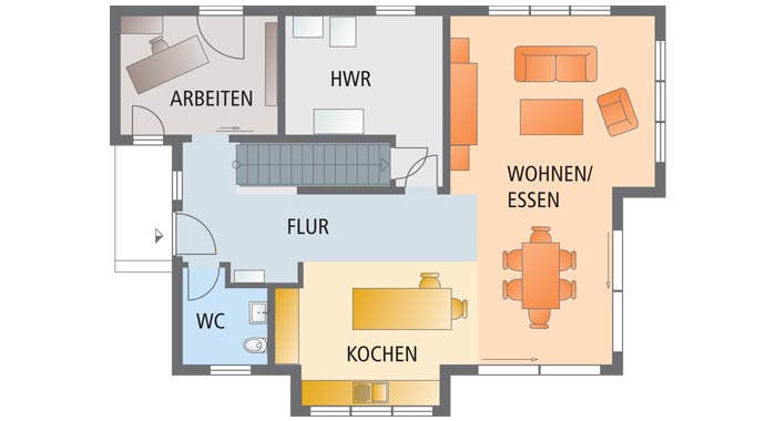 FingerHaus Neo 312 Musterhaus Bad Vilbel Grundriss Erdgeschoss