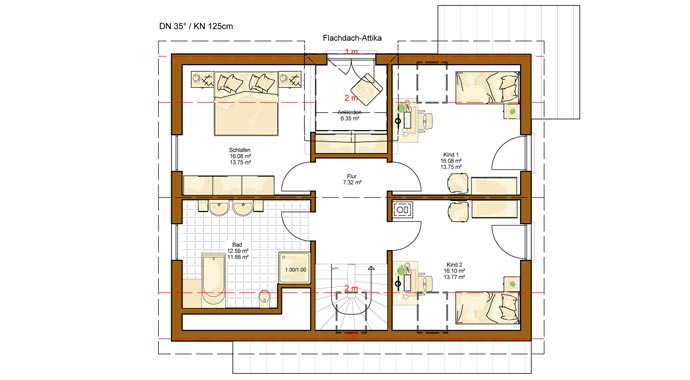 Rensch-Haus Musterhaus Oslo Grundriss Obergeschoss