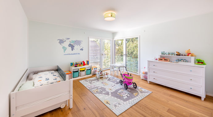 Kinderzimmer Bauhaus auf Bestandskeller von Meisterück-Haus