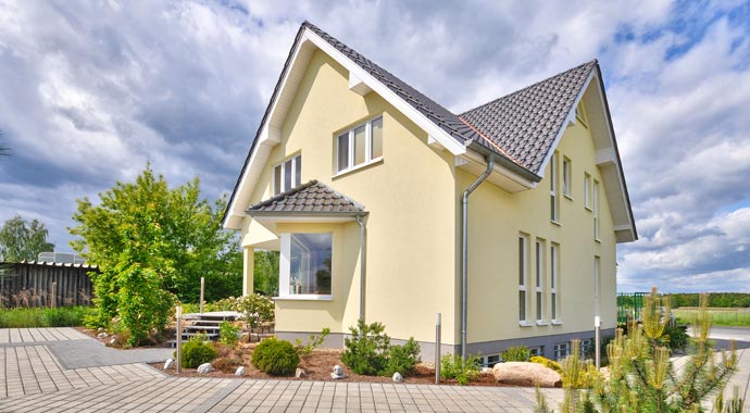 Helma Eigenheimbau Musterhaus in Falkensee Außenansicht