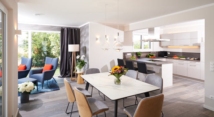 Essbereich Musterhaus Stockholm von RENSCH-HAUS