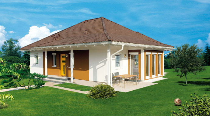 Elk Fertighaus Musterhaus Bungalow 113 Außenansicht