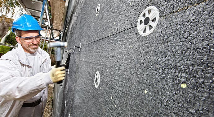 Fassadendämmung mit Polystyrol-Dämmplatten
