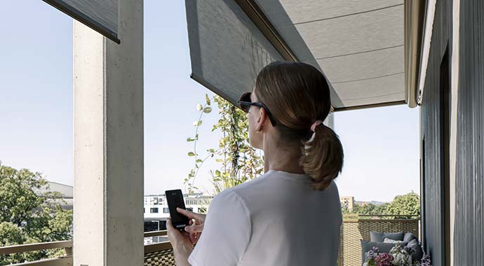 Sonnenschutz per Handsender steuern