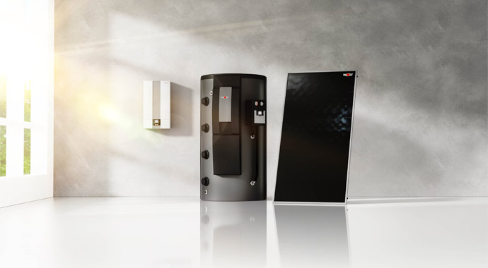 Brennwertgerät und Solarthermie-Anlage von Wolf Brennwertgerät und Solarthermie-Anlage von Wolf