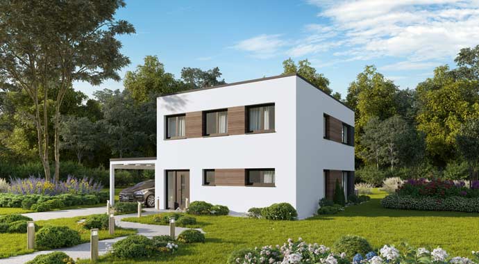 Außenansicht Concept Design 122 edition V1 von Favorit Massivhaus