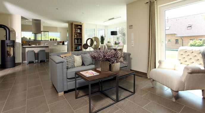 FingerHaus Musterhaus Medley Wohnbereich