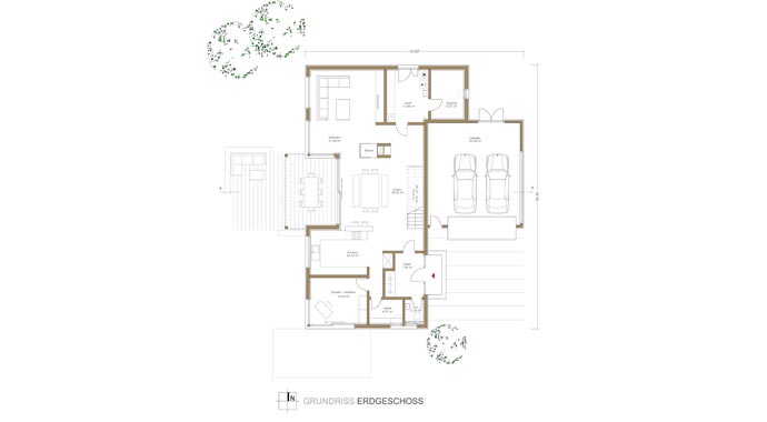 Gruber Naturholzhaus Haus Reichenbach Grundriss Obergeschoss